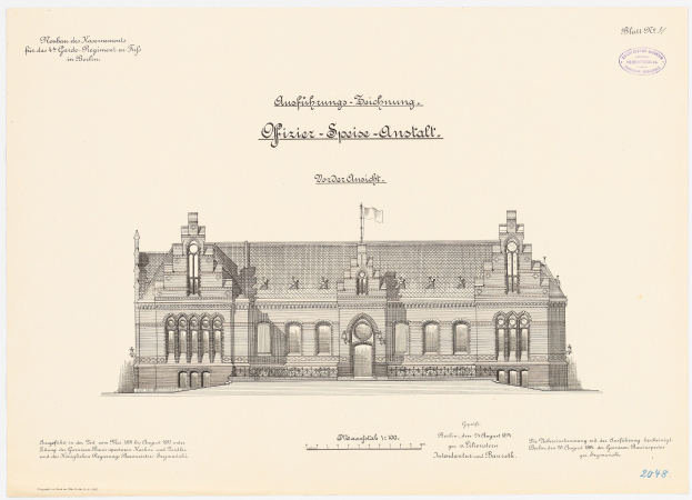 Eine Zeichnung des Hauptgebäudes des Deutschen Bundestages in Berlin, mit einer Flagge oben drauf und begleitendem Text.