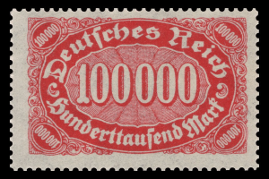 Roter Stempel mit dem Text "Deutsches Reich" auf schwarzem Hintergrund.