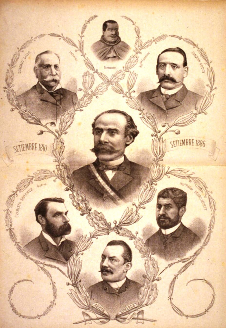 Eine Gruppe von Männern in Anzügen und Krawatten, die in einem Kreis um ein altes Buch sitzen, jeder mit einem eindeutigen Gesichtsausdruck, einige schauen den Betrachter an, andere schauen weg.