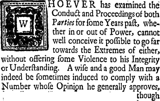 Schwarzes und weißes Foto eines Mannes im Anzug mit Krawatte und zentriertem Text und Logo, wobei der Text einen historischen Text über politische Verhaltensweisen enthält.