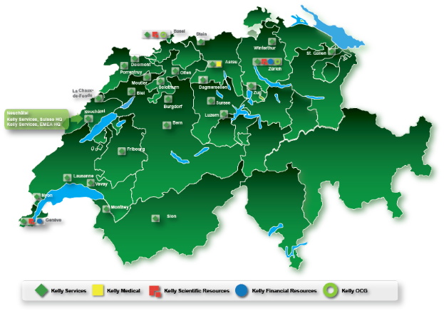 Eine Karte von Irland mit in Grün und Blau hervorgehobenen Countys und Text, der ihre Standorte angibt.